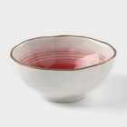 Миска Доляна «Космос», 370 мл, d=13.1 см, фарфор, белая, красная - Фото 1