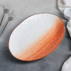 Блюдо фарфоровое Доляна «Космос», 31,5×22 см, цвет оранжевый - Фото 2