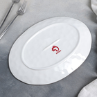 Блюдо фарфоровое Доляна «Космос», 31,5×22 см, цвет оранжевый - Фото 3