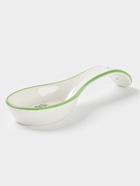 Подставка под ложку Доляна «Олива», 21.5×7.5 см, керамика, белая - Фото 2