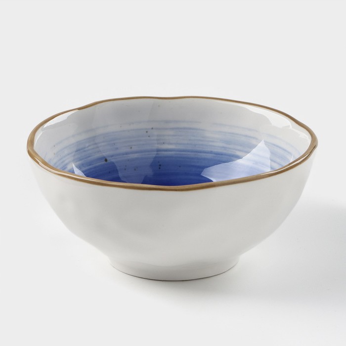 Миска Доляна «Космос», 370 мл, d=13.1 см, фарфор, цвет белый, синий - Фото 1