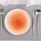 Тарелка керамическая Доляна «Космос», d=21,8 см, цвет оранжевый - фото 11017935