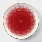 Тарелка фарфоровая Доляна «Космос», d=18,5 см, цвет красный - фото 298145350
