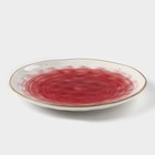 Тарелка фарфоровая Доляна «Космос», d=18,5 см, цвет красный - Фото 2