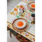 Чайная пара фарфоровая Доляна «Космос», 2 предмета: чашка 250 мл, блюдце d=16 см, цвет оранжевый - Фото 4