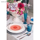 Тарелка Доляна «Космос», d=21.2 см, фарфор, белая, красная - Фото 4