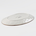 Блюдо Доляна «Космос», 31.5×22 см, овальное, фарфор, белое, красное - Фото 3