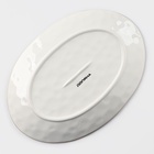 Блюдо Доляна «Космос», 31.5×22 см, овальное, фарфор, белое, красное - Фото 4