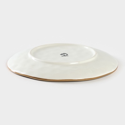 Тарелка Доляна «Космос», d=18.5 см, фарфор, белая, синяя