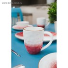 Кружка Доляна «Космос», 400 мл, фарфор, белая, красная - Фото 7