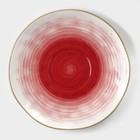 Чайная пара керамическая Доляна «Космос», 2 предмета: чашка 250 мл, блюдце d=16 см, цвет красный - Фото 3