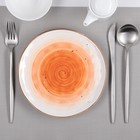 Тарелка фарфоровая Доляна «Космос», d=18,5 см, цвет оранжевый - Фото 1
