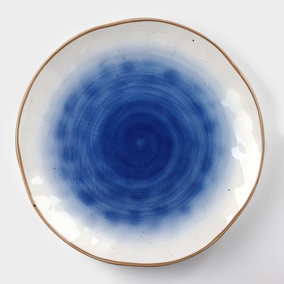 Тарелка керамическая Доляна «Космос», d=21,8 см, цвет синий - Фото 1