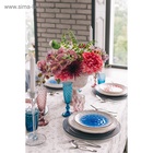 Тарелка Доляна «Космос», d=21.2 см, фарфор, белая, синяя - Фото 7