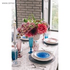 Тарелка Доляна «Космос», d=21.2 см, фарфор, белая, синяя - Фото 9