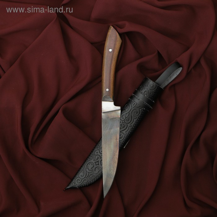 Нож Корд Куруш - текстолит, гюльбанд олово, заточка от середины ШХ-15 (13-14 см) - Фото 1