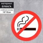 Наклейка знак "Курить запрещено", 18х18 см - фото 8785695