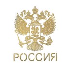 Наклейка на автомобиль «Герб России» 9×7 см, золото - Фото 3