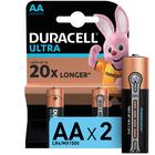 Батарейка алкалиновая Duracell Ultra Power, AA, LR6-2BL, 1.5В, 2 шт - фото 10874927