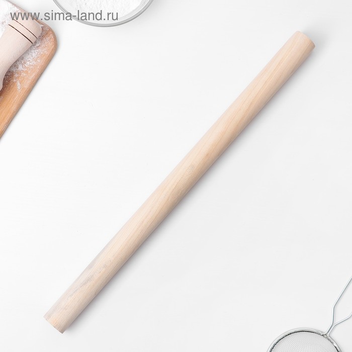 Скалка деревянная Доляна, 39.5 см, прямая - Фото 1