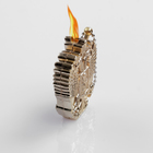 Зажигалка газовая "Орёл на щите", пьезо, 4.5 х 5.5 см, золото - Фото 2