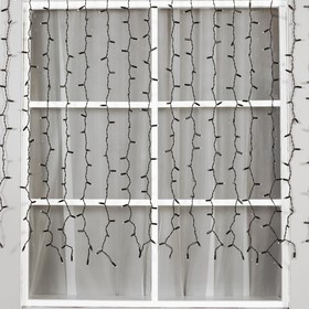 

Гирлянда «Занавес» 2 × 1.5 м, IP65, УМС, тёмная нить, 360 LED, свечение тёплое белое, 220 В, УЦЕНКА