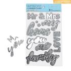 Наклейки картонные с фольгированием «Mr and Mrs» - Фото 2