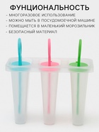 Форма для мороженого Доляна «Симпл», 11×11×6.5 см, 3 ячейки, прозрачная - Фото 7