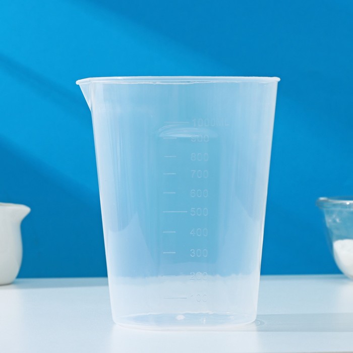 Стакан мерный Доляна, 1 л, цвет прозрачный - Фото 1