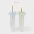 Форма для мороженого Доляна «Медвежонок», 13×11.5×7.5 см, 4 ячейки, прозрачная - Фото 2