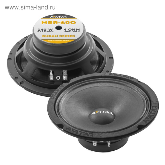 Акустическая система AVATAR MBR-60Q, 16.5 см, 140 Вт, набор 2 шт - Фото 1