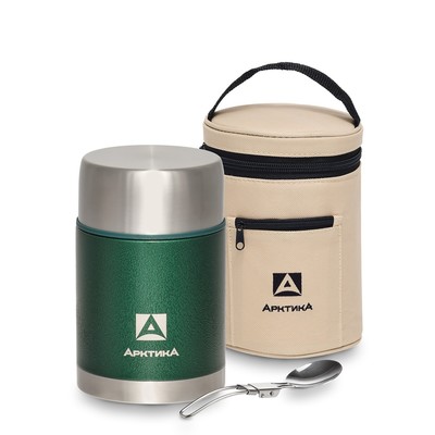 Термос для еды «Арктика», 306, 800 мл, в чехле, с ложкой, сохраняет тепло 14 ч