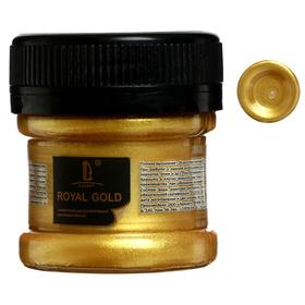 Краска акриловая LUXART Royal gold, 25 мл, с высоким содержанием металлизированного пигмента, золото лимонное