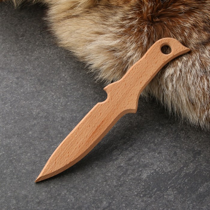Сувенирное деревянное оружие "Нож", 29 х 6 см, массив бука - Фото 1