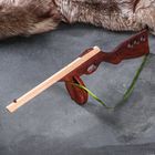 Сувенирное деревянное оружие "Автомат ППШ", 58 х 15 см, массив бука - фото 11845780