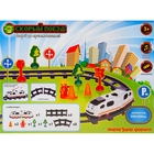 Железная дорога-конструктор «Вперёд за приключениями!», звуковые эффекты, работает от батареек - Фото 2