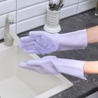 Перчатки хозяйственные для мытья посуды и уборки дома, размер L, 170 гр, цена за пару, цвет МИКС - Фото 3