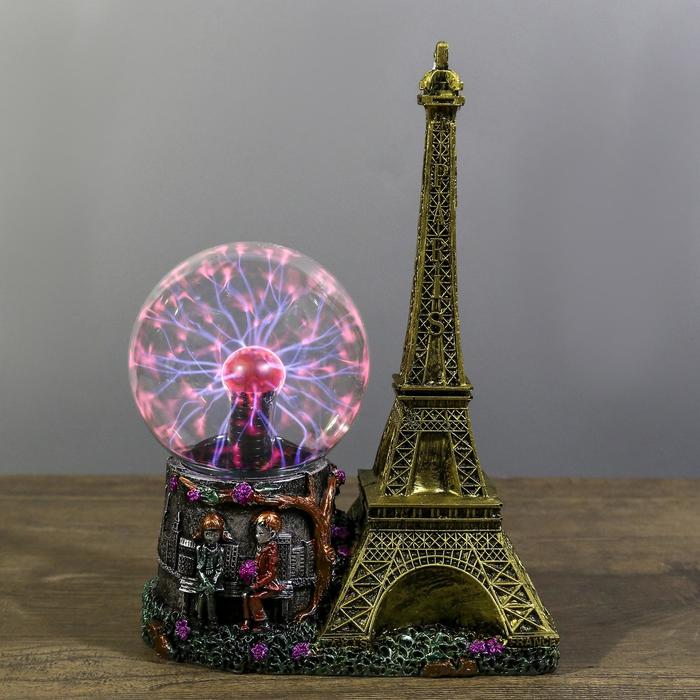 Плазменный шар Влюбленные в Париже 10х18х27 см RISALUX