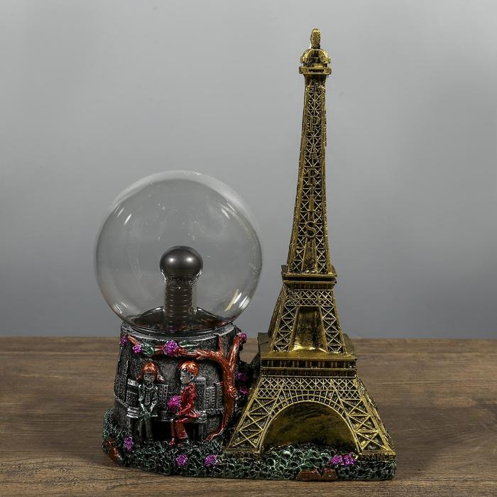Плазменный шар "Влюбленные в Париже" 10х18х27 см RISALUX - фото 1889332550