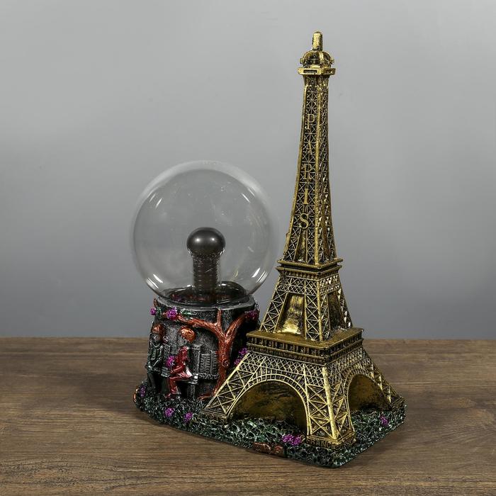 Плазменный шар "Влюбленные в Париже" 10х18х27 см RISALUX - фото 1908442578