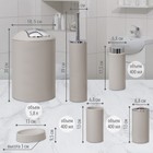 Набор аксессуаров для ванной комнаты SAVANNA «Сильва», 6 предметов (дозатор, мыльница, 2 стакана, ёршик, ведро), цвет серый - Фото 2