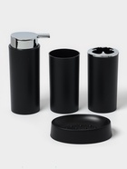 Аксессуары для ванной SAVANNA «Сильва», 6 предметов, дозатор, мыльница, 2 стакана, ёршик, ведро, чёрные - Фото 4