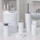 Набор аксессуаров для ванной комнаты SAVANNA «Сильва», 6 предметов (дозатор, мыльница, 2 стакана, ёршик, ведро), цвет белый - Фото 5