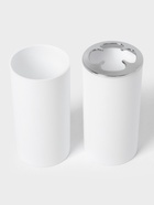 Аксессуары для ванной SAVANNA «Сильва», 6 предметов, дозатор, мыльница, 2 стакана, ёршик, ведро, белые - Фото 6