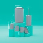 Набор аксессуаров для ванной комнаты «Тринити», 6 предметов (мыльница, дозатор для мыла, два стакана, ёрш, ведро), цвет серый - Фото 2