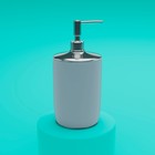 Набор аксессуаров для ванной комнаты «Тринити», 6 предметов (мыльница, дозатор для мыла, два стакана, ёрш, ведро), цвет серый - Фото 7
