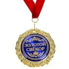 Медаль в бархатной коробке "Золотой свекор" - Фото 2