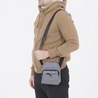 Сумка мужская, отдел на молнии, 2 наружных кармана, регулируемый ремень, цвет серый - Фото 4