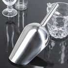 Совок для льда и сыпучих продуктов, 30.5×13.5×6 см, нержавеющая сталь, хромированный - Фото 2