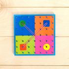 Геоборд двусторонний «Формы и цвета» со сменными картинками и резиночками, по методике Монтессори - Фото 6
